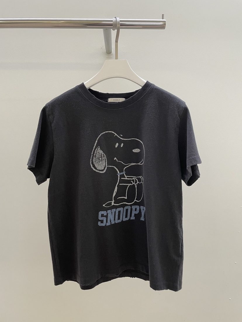 PEBBLE東大門㊣直郵女士新品休閑熱賣推薦職業時尚T恤史努比PEBBLE/LAYERT恤圖色1