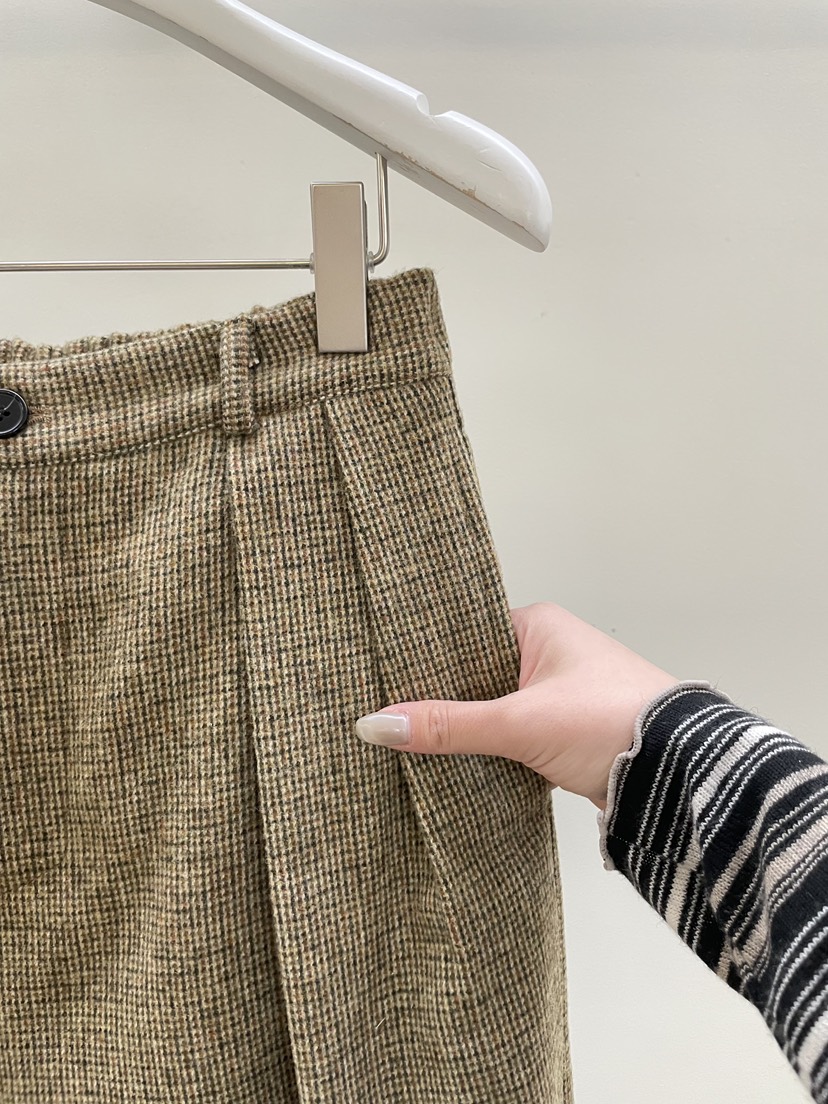 PEBBLE東大門㊣實拍女士新品職業時尚人氣推薦休閑休閑褲羊毛PEBBLE/LAYER休閑褲