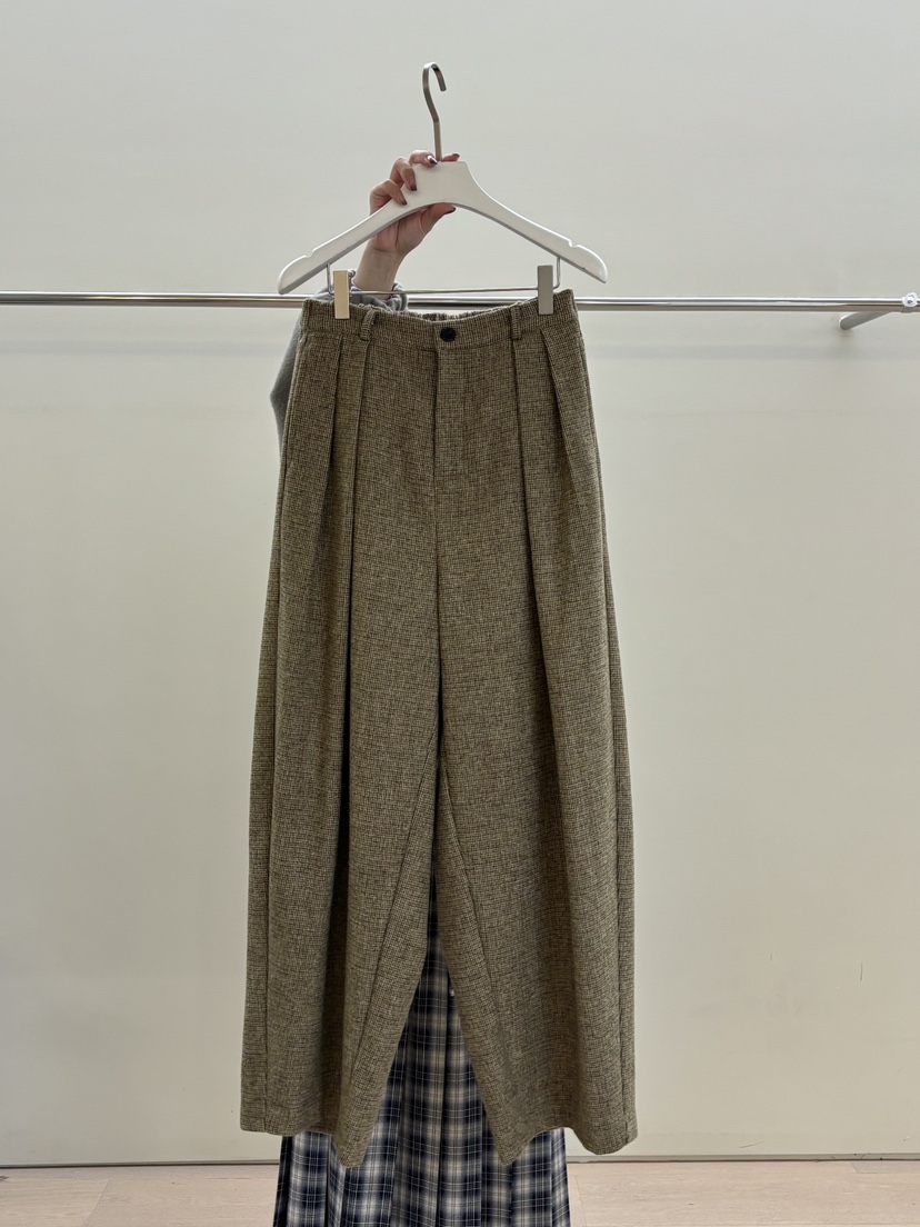 PEBBLE東大門㊣實拍女士新品職業時尚人氣推薦休閑休閑褲羊毛PEBBLE/LAYER休閑褲