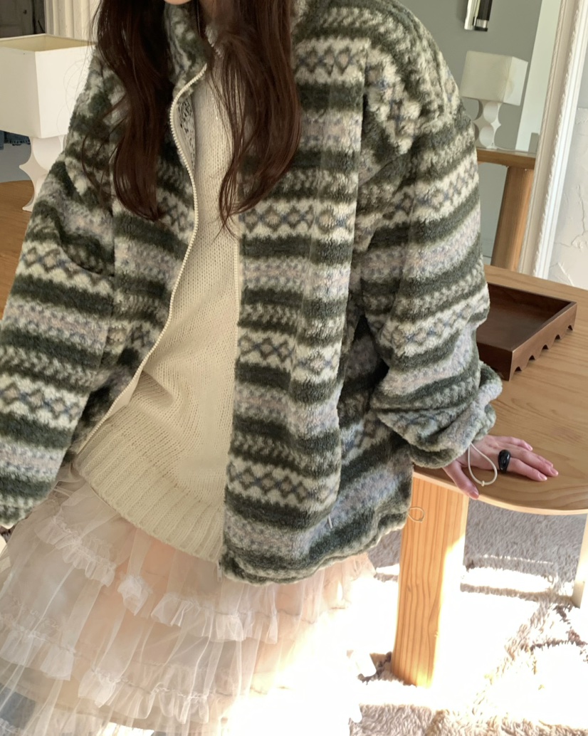 PEBBLE東大門㊣實拍女裝新款25秋冬人氣休閑推薦熱賣夾克羊毛PEBBLE/LAYER夾克