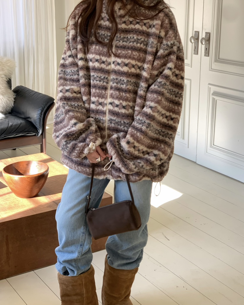 PEBBLE東大門㊣實拍女裝新款25秋冬人氣休閑推薦熱賣夾克羊毛PEBBLE/LAYER夾克