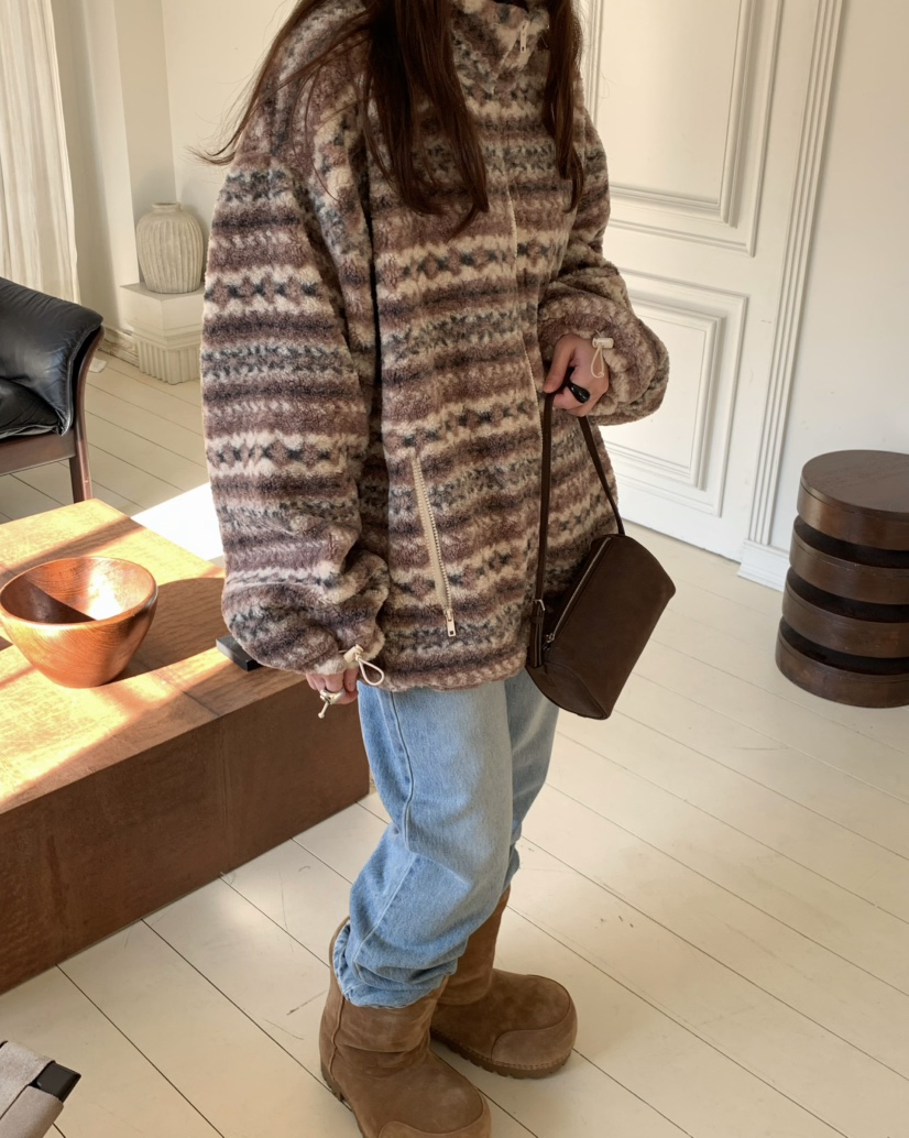 PEBBLE東大門㊣實拍女裝新款25秋冬人氣休閑推薦熱賣夾克羊毛PEBBLE/LAYER夾克