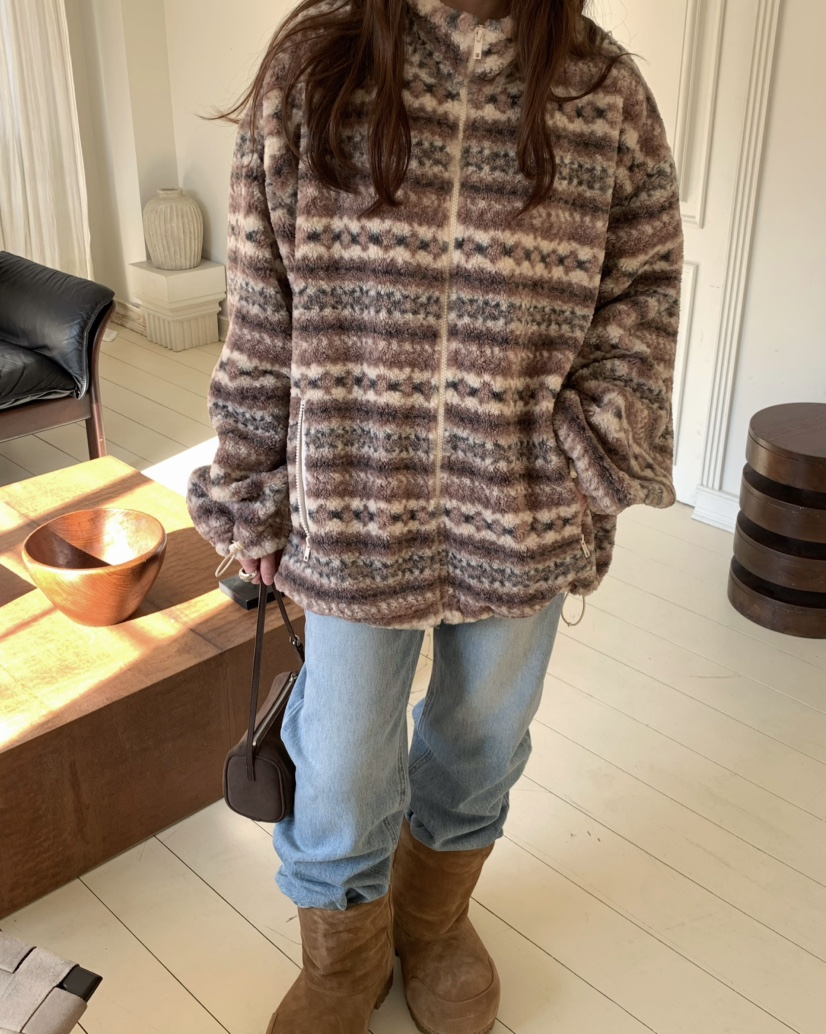 PEBBLE東大門㊣實拍女裝新款25秋冬人氣休閑推薦熱賣夾克羊毛PEBBLE/LAYER夾克