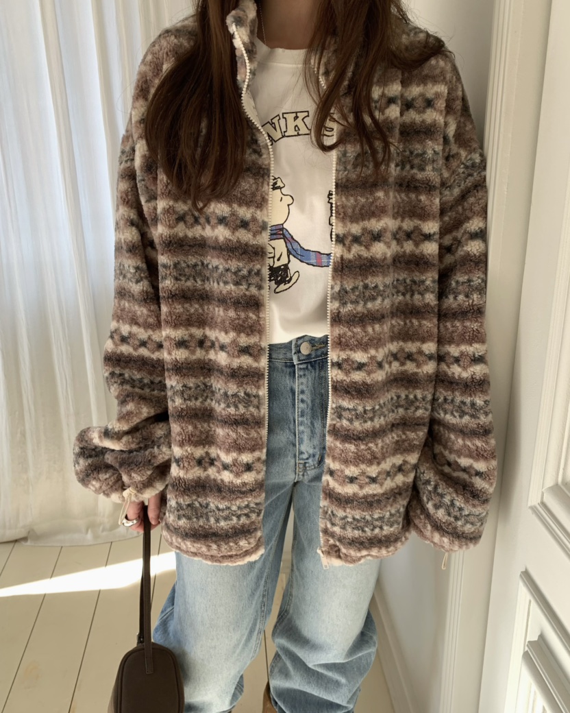 PEBBLE東大門㊣實拍女裝新款25秋冬人氣休閑推薦熱賣夾克羊毛PEBBLE/LAYER夾克