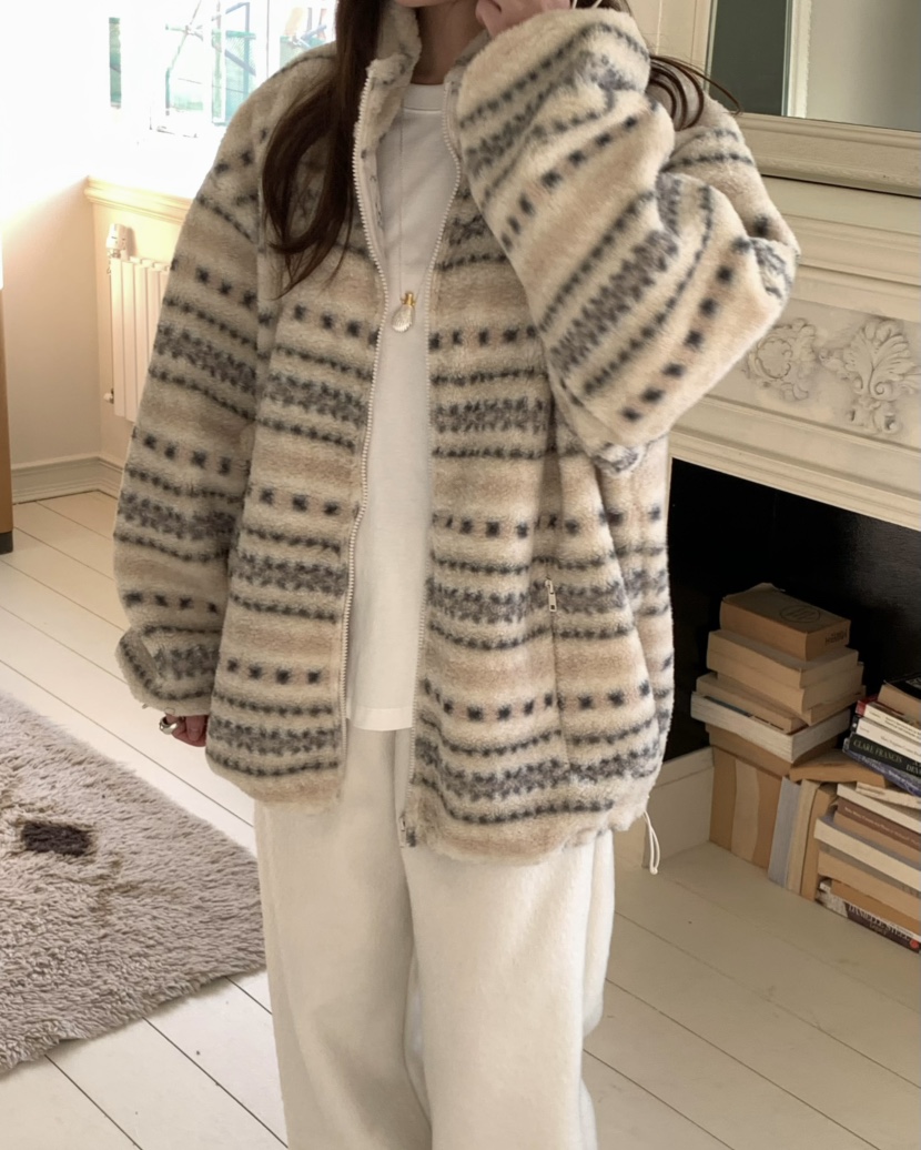 PEBBLE東大門㊣實拍女裝新款25秋冬人氣休閑推薦熱賣夾克羊毛PEBBLE/LAYER夾克