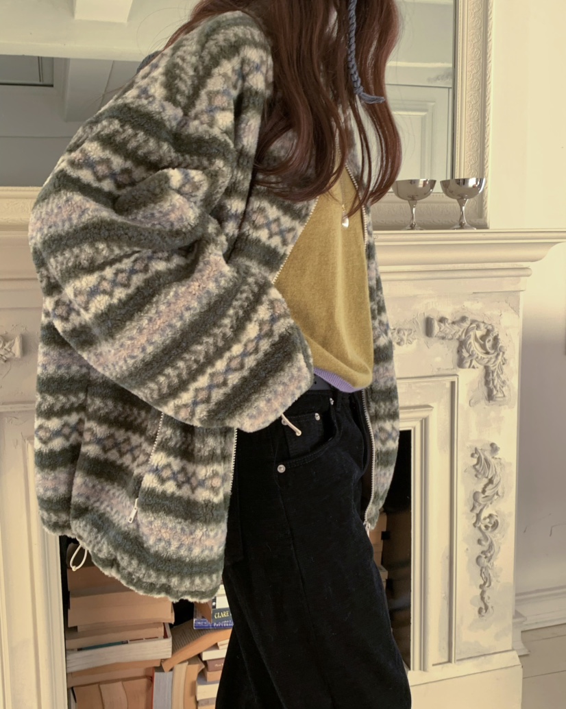 PEBBLE東大門㊣實拍女裝新款25秋冬人氣休閑推薦熱賣夾克羊毛PEBBLE/LAYER夾克