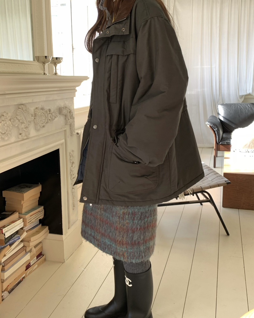 PEBBLE韓國代購㊣女士新款職業時尚25秋冬人氣短款棉服棉質絨PEBBLE/LAYER短款棉服