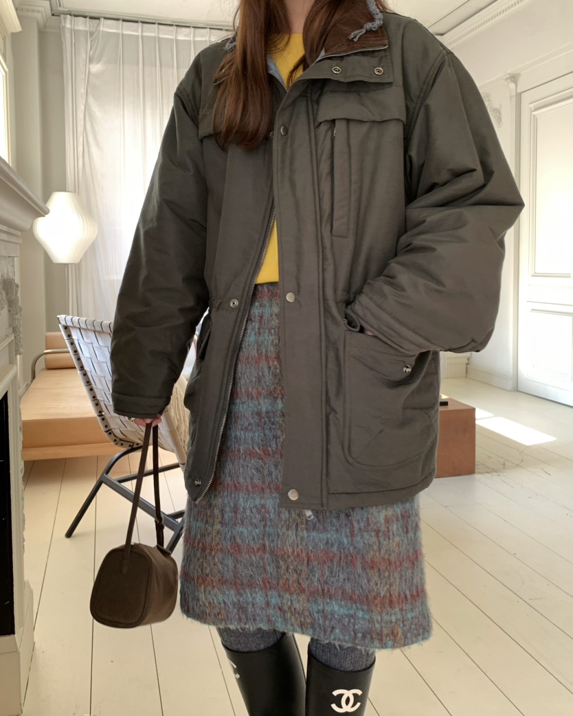 PEBBLE韓國代購㊣女士新款職業時尚25秋冬人氣短款棉服棉質絨PEBBLE/LAYER短款棉服