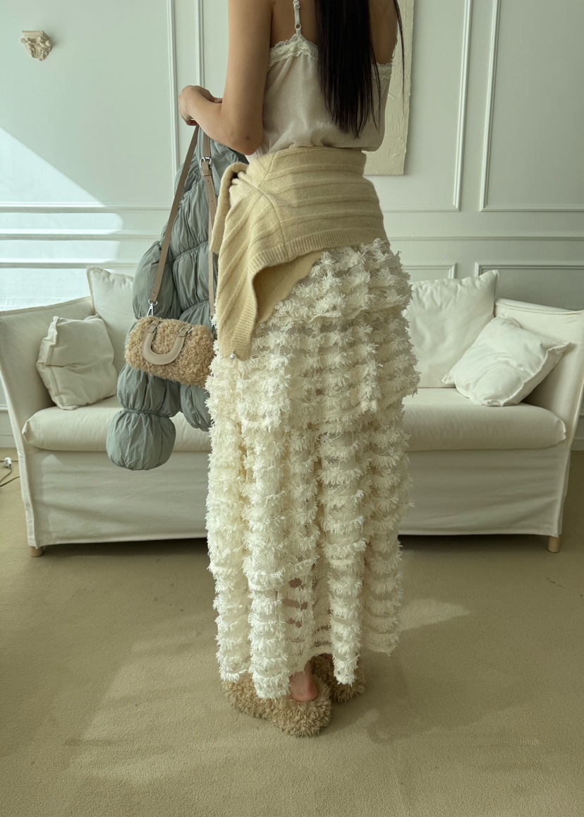 DENVER韓國直郵㊣女裝新款休閑熱賣時尚25秋冬職業長裙蕾絲DENVER長裙