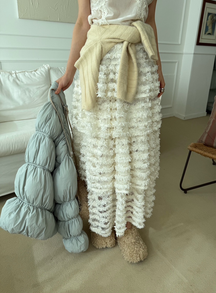 DENVER韓國直郵㊣女裝新款休閑熱賣時尚25秋冬職業長裙蕾絲DENVER長裙