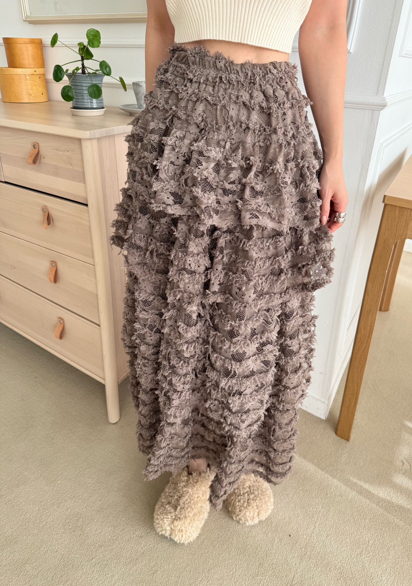 DENVER韓國直郵㊣女裝新款休閑熱賣時尚25秋冬職業長裙蕾絲DENVER長裙