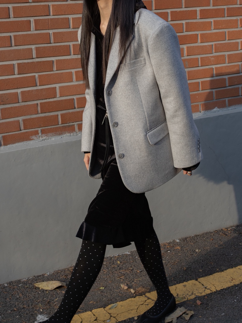 INSSENSE-A東大門㊣代購女士新品熱賣推薦職業時尚夾克羊毛INSSENSE-A夾克