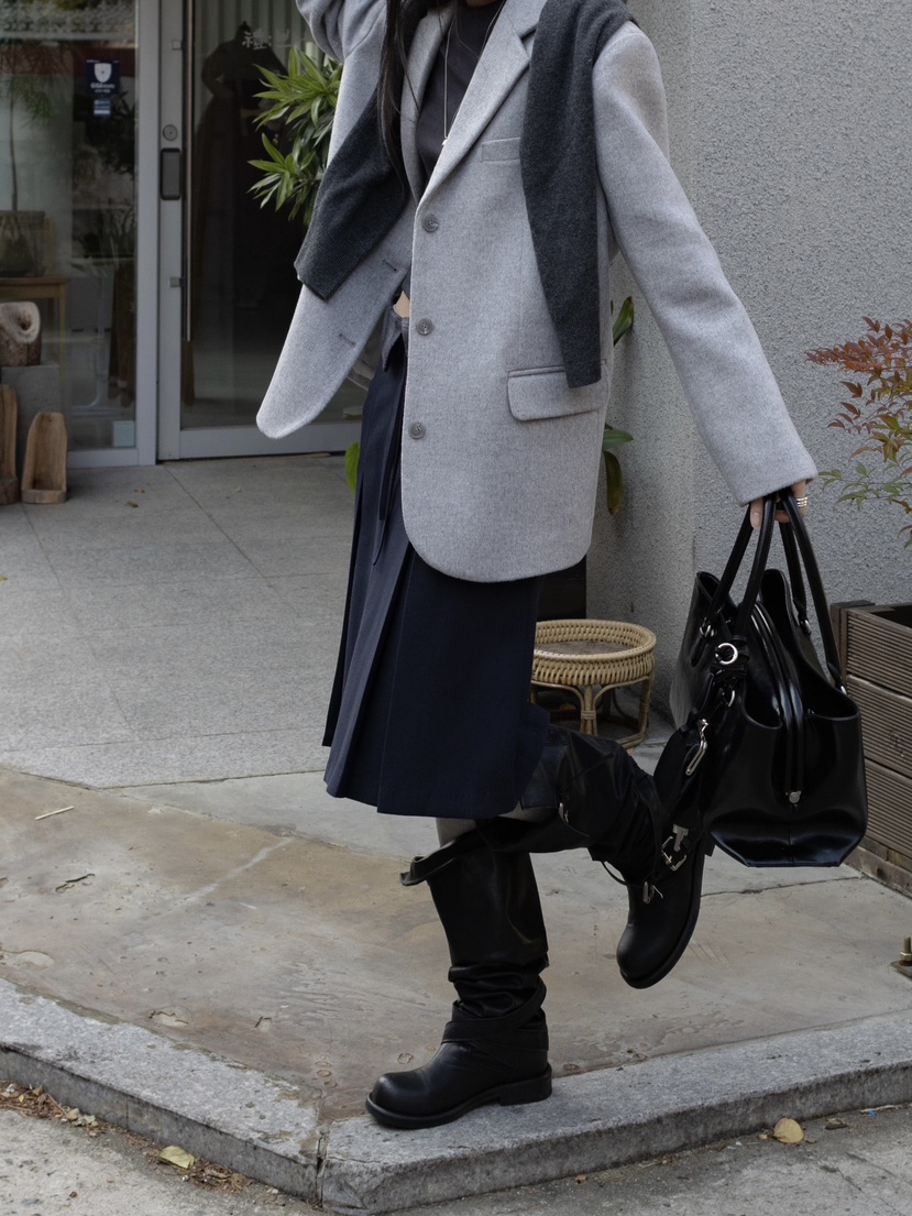 INSSENSE-A東大門㊣代購女士新品熱賣推薦職業時尚夾克羊毛INSSENSE-A夾克