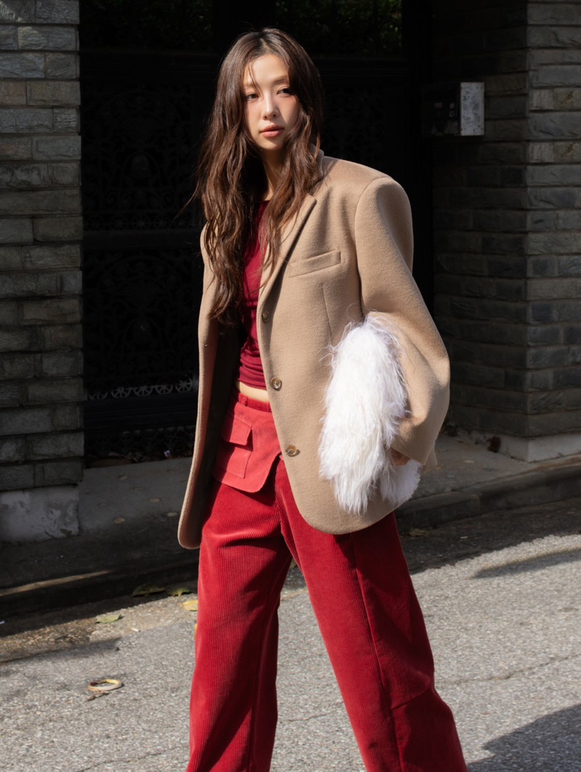 INSSENSE-A東大門㊣代購女士新品熱賣推薦職業時尚夾克羊毛INSSENSE-A夾克