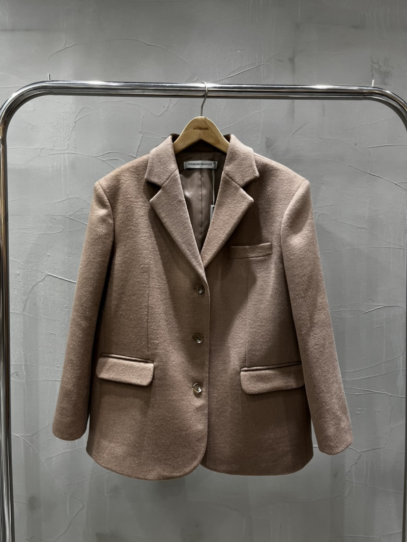 INSSENSE-A東大門㊣代購女士新品熱賣推薦職業時尚夾克羊毛INSSENSE-A夾克圖色2