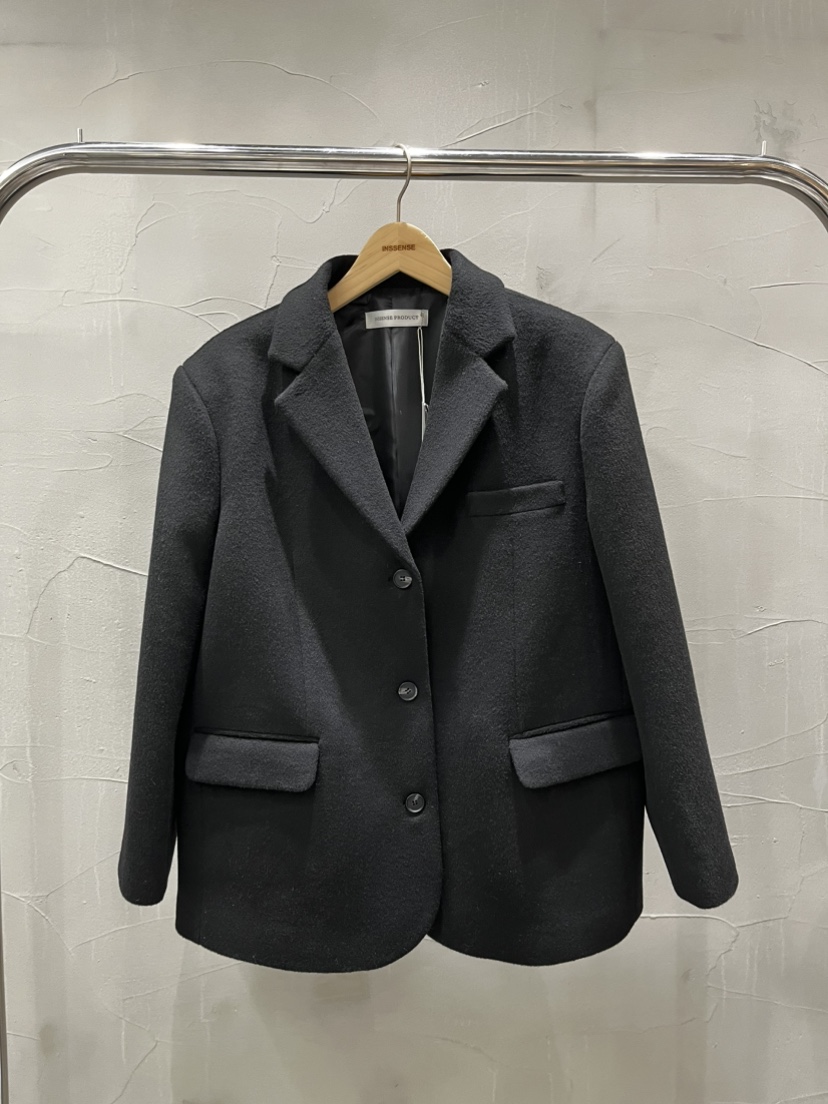 INSSENSE-A東大門㊣代購女士新品熱賣推薦職業時尚夾克羊毛INSSENSE-A夾克圖色3