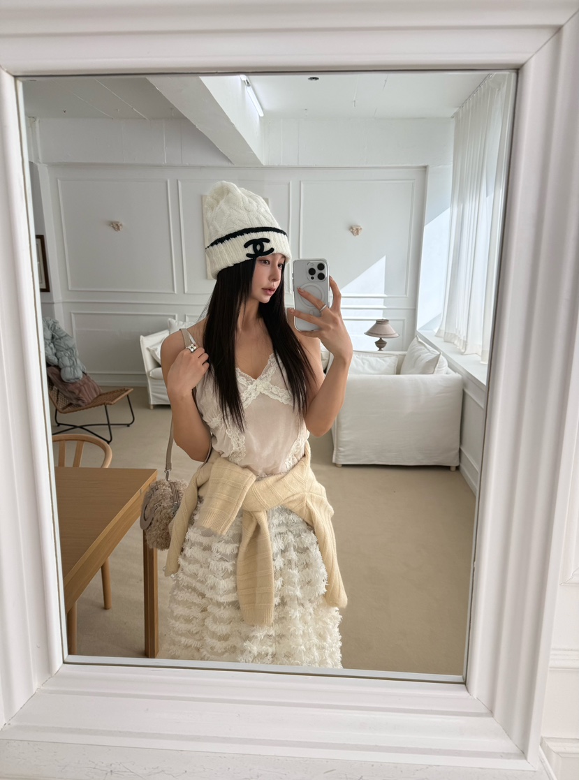 DENVER東大門㊣代購女士新款熱賣人氣職業25秋冬吊帶背心蕾絲DENVER吊帶/背心圖色2