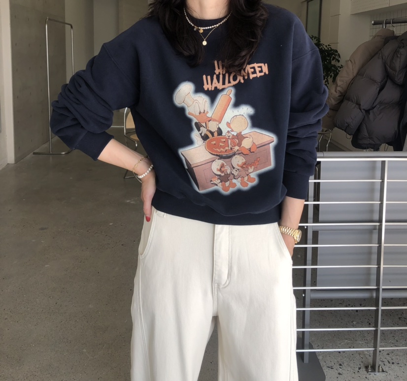 GLAD SOME韓國直郵㊣女士新品休閑25秋冬職業人氣時尚衛衣鴨GLAD SOME衛衣