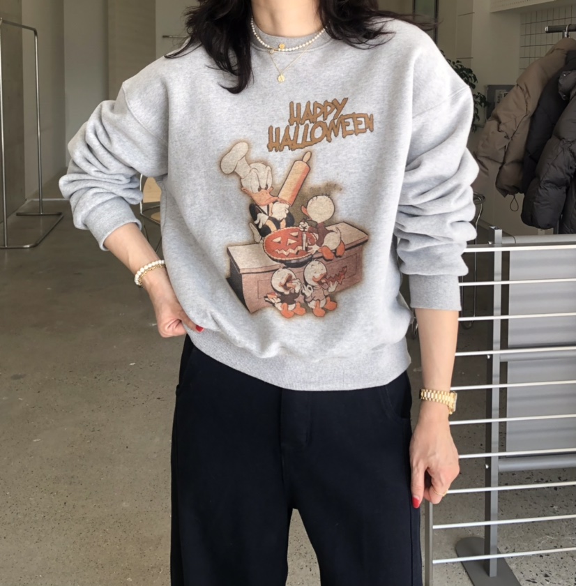 GLAD SOME韓國直郵㊣女士新品休閑25秋冬職業人氣時尚衛衣鴨GLAD SOME衛衣