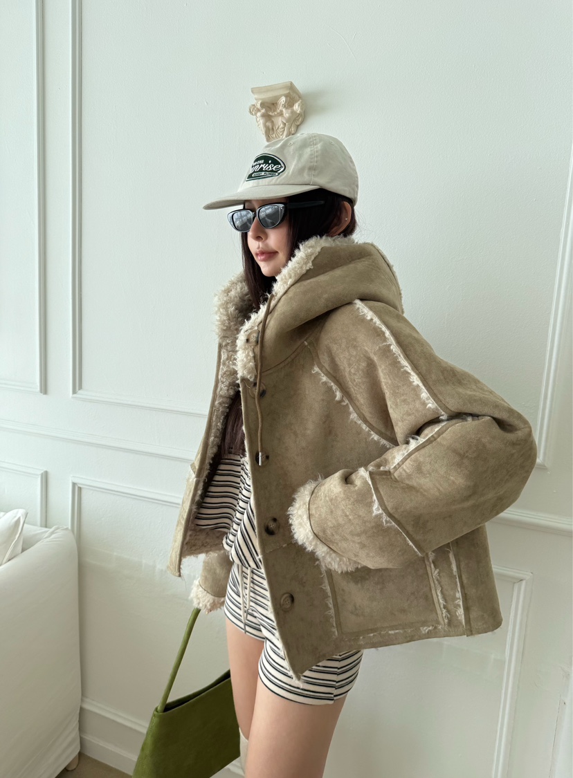 DENVER韓國代購㊣女士新品25秋冬推薦人氣時尚休閑熱賣夾克DENVER夾克