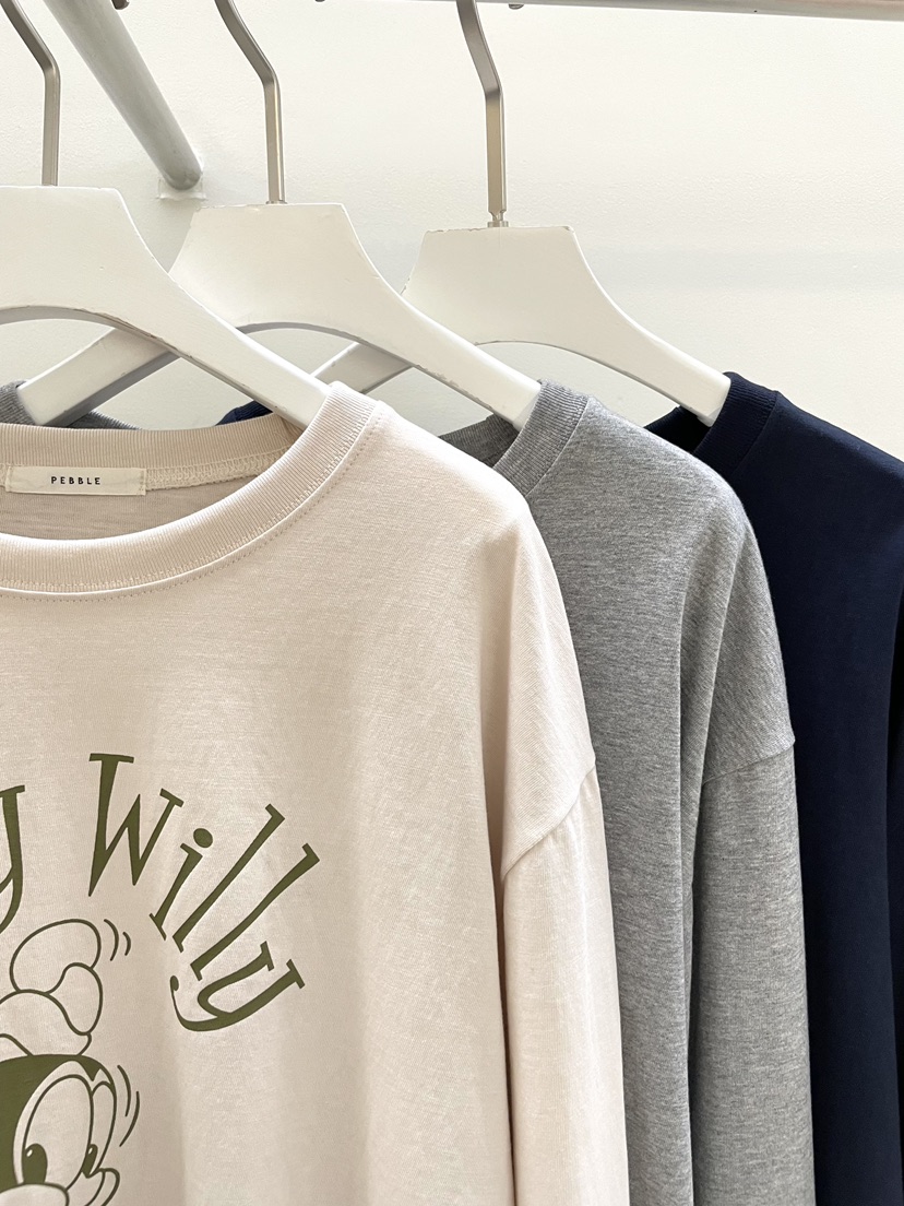 PEBBLE韓國代購㊣女裝新品推薦25秋冬時尚休閑熱賣人氣長袖T恤PEBBLE/LAYER長袖T恤