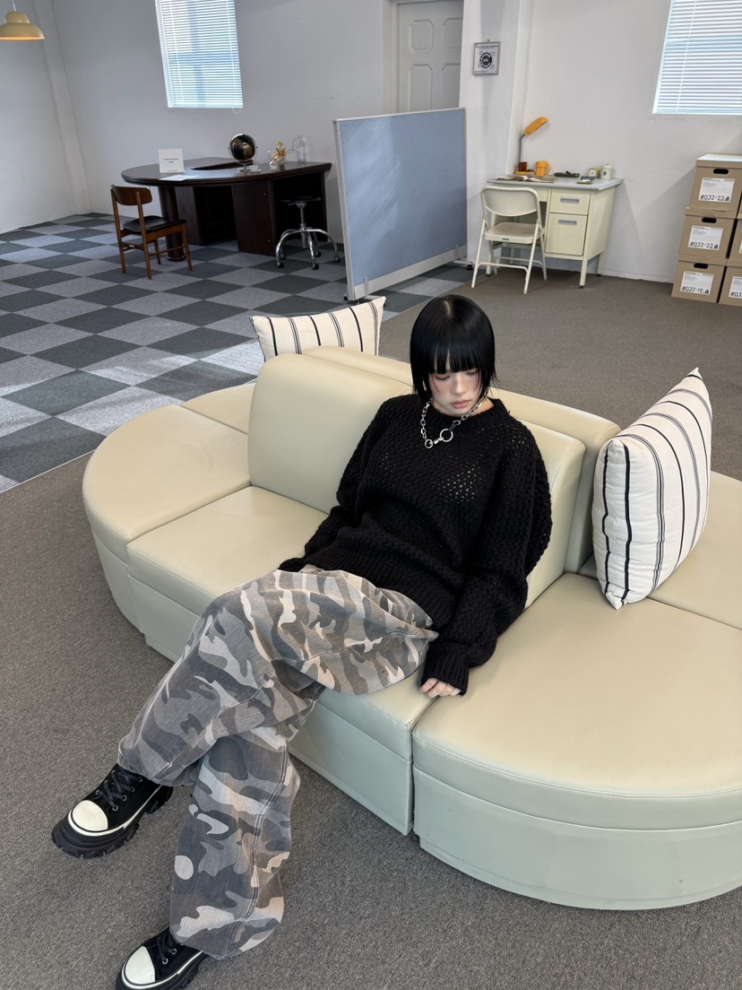 SEEOT東大門㊣直郵女裝新款職業熱賣牛仔褲男女同款水洗迷彩SEEOT牛仔褲