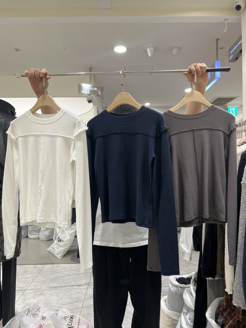 AWESOMESAUCE東大門㊣直郵女士新款熱賣休閑時尚職業長袖T恤AWESOME SAUCE長袖T恤