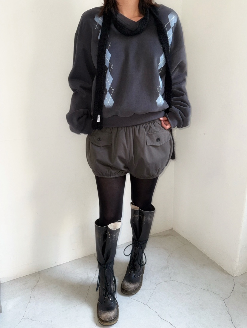 AWESOMESAUCE東大門㊣實拍女裝新品25秋冬人氣推薦熱賣短褲AWESOME SAUCE短褲