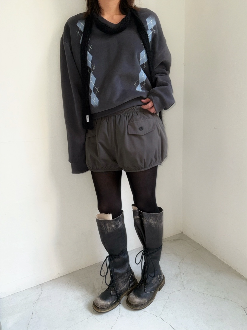 AWESOMESAUCE東大門㊣實拍女裝新品25秋冬人氣推薦熱賣短褲AWESOME SAUCE短褲