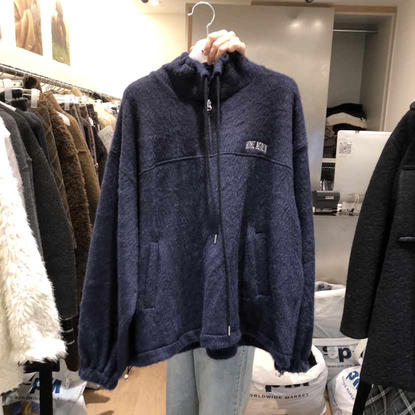 MEET ME東大門㊣實拍女士新品25秋冬時尚職業休閑衛衣拉鏈MEET ME衛衣圖色2