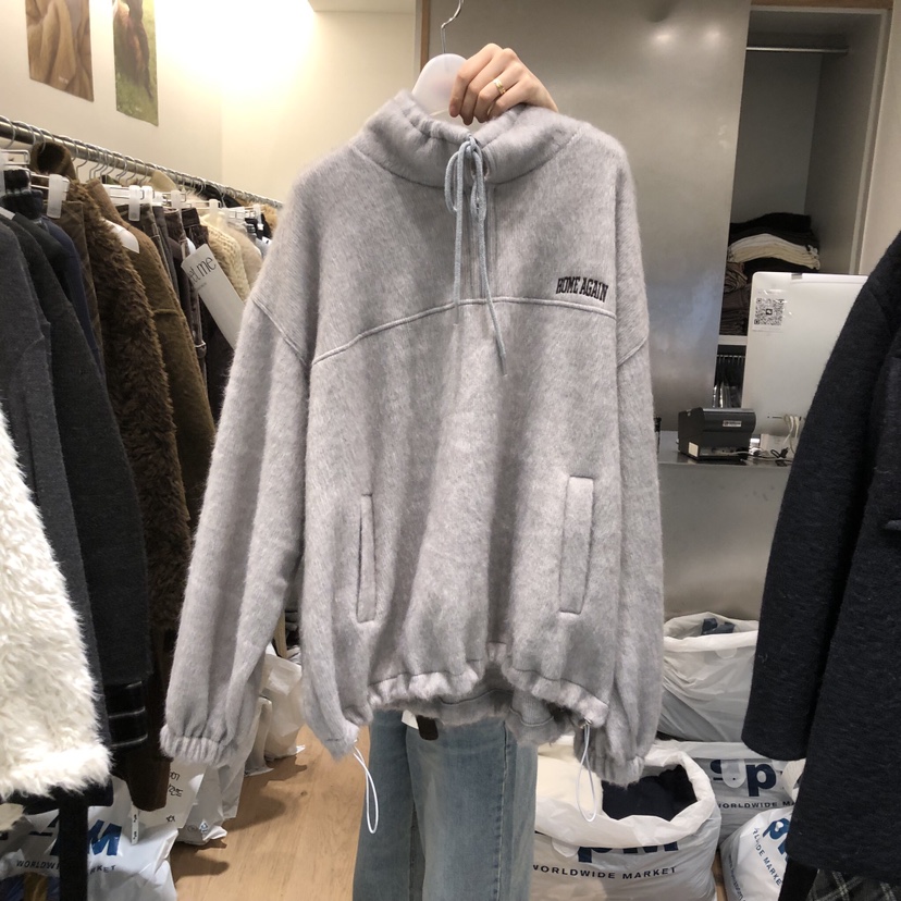 MEET ME東大門㊣實拍女士新品25秋冬時尚職業休閑衛衣拉鏈MEET ME衛衣圖色3