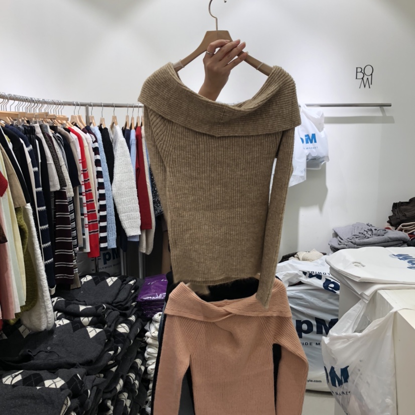 BY BOMI東大門㊣實拍女士新品推薦人氣休閑25秋冬時尚針織衫BY BOMI針織衫