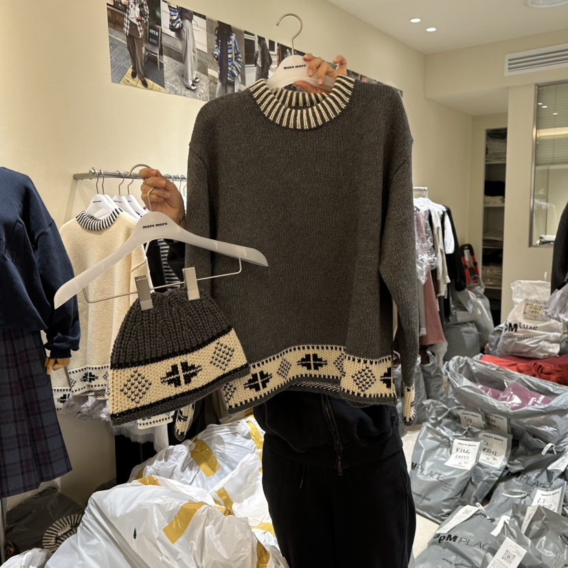 MOREMORE東大門㊣代購女裝新品推薦時尚熱賣職業套裝羊毛套裝more more套裝圖色2