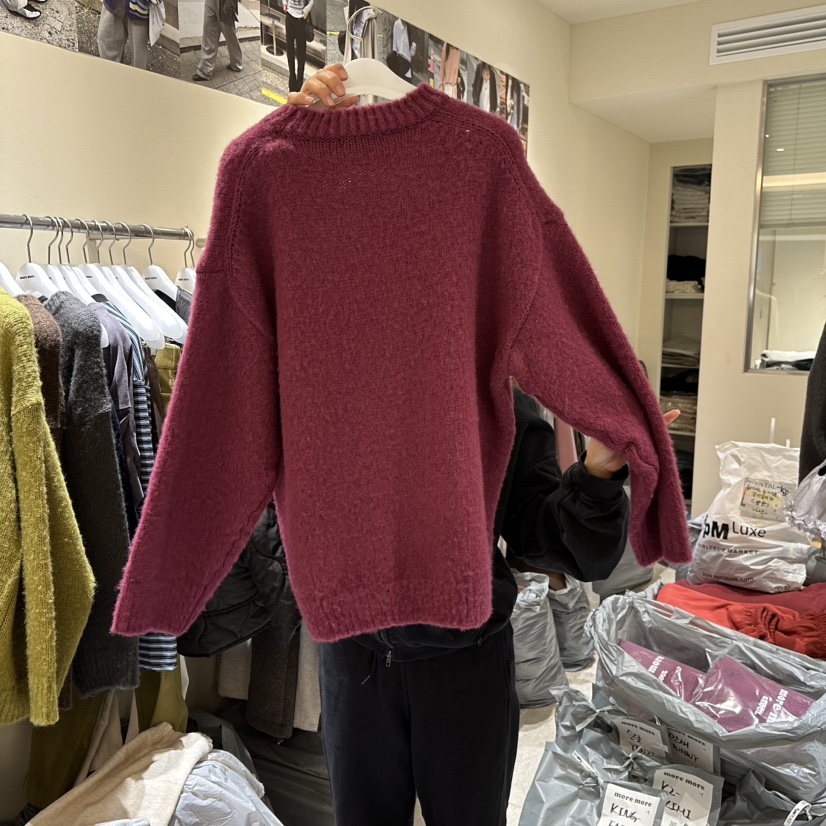 MOREMORE東大門㊣實拍女裝新款推薦25秋冬熱賣職業毛衣羊毛more more毛衣