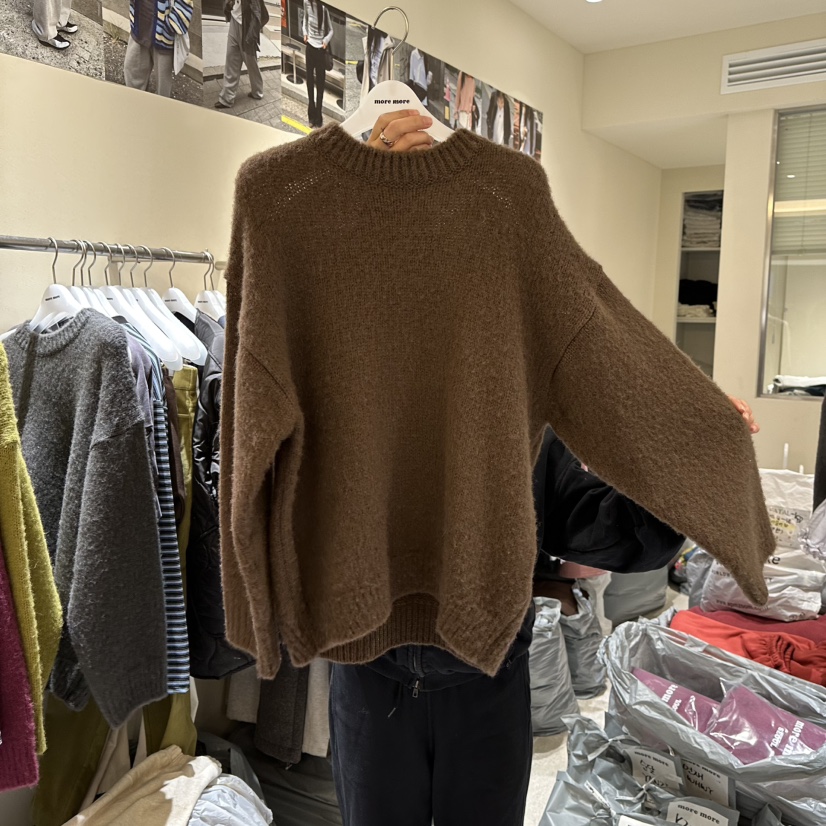 MOREMORE東大門㊣實拍女裝新款推薦25秋冬熱賣職業毛衣羊毛more more毛衣圖色3