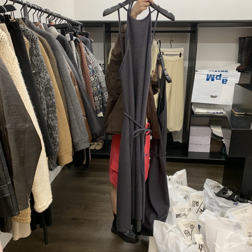 UNANSWERED-MYSTERY東大門㊣直郵女裝新品熱賣連衣裙含腰繩UNANSWERED-MYSTERY連衣裙圖色3