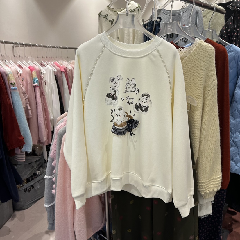 MIMME韓國直郵㊣女士新款職業25秋冬熱賣推薦人氣休閑衛衣加絨MIMME衛衣圖色1