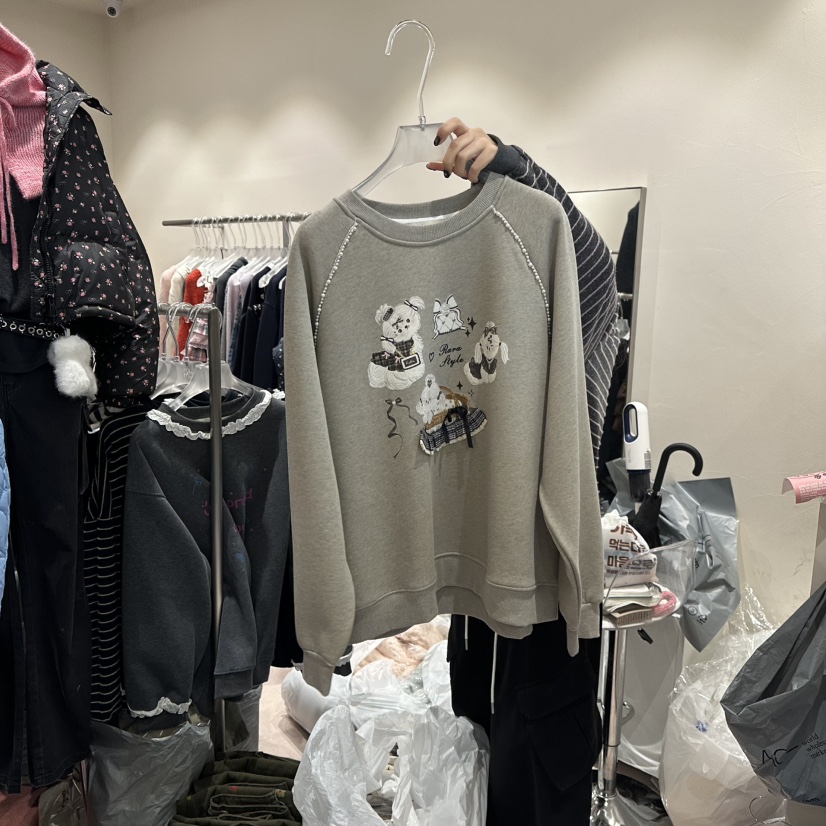 MIMME韓國直郵㊣女士新款職業25秋冬熱賣推薦人氣休閑衛衣加絨MIMME衛衣圖色2