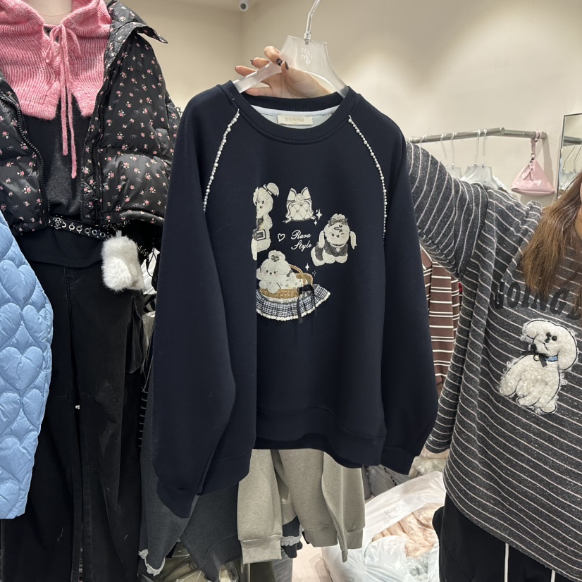 MIMME韓國直郵㊣女士新款職業25秋冬熱賣推薦人氣休閑衛衣加絨MIMME衛衣圖色3