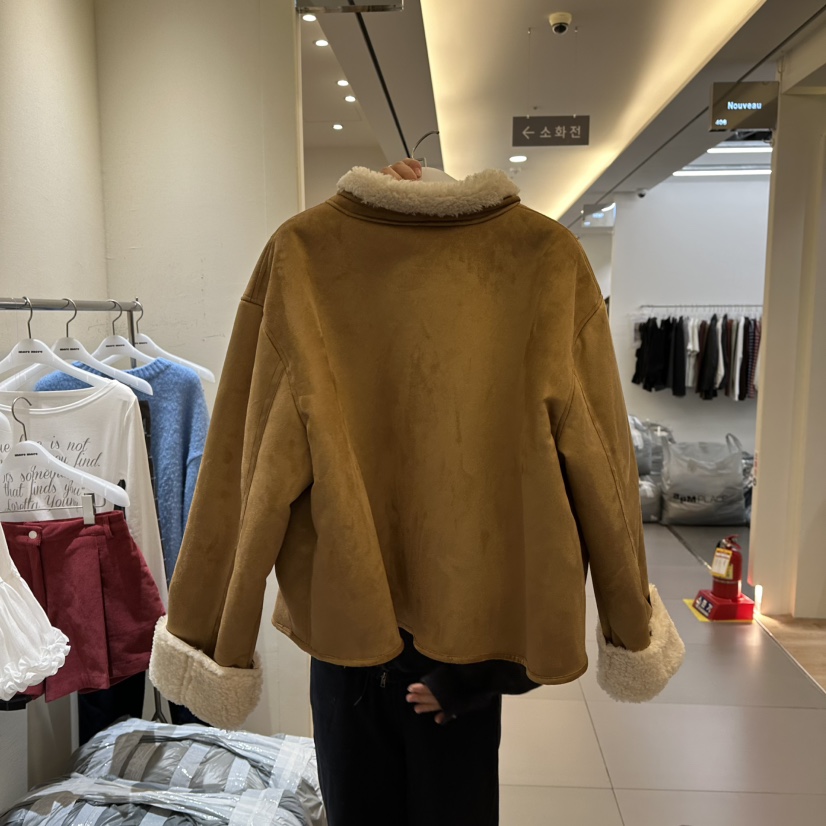 MOREMORE東大門㊣實拍女裝新款25秋冬熱賣推薦夾克兩面穿雙面more more夾克