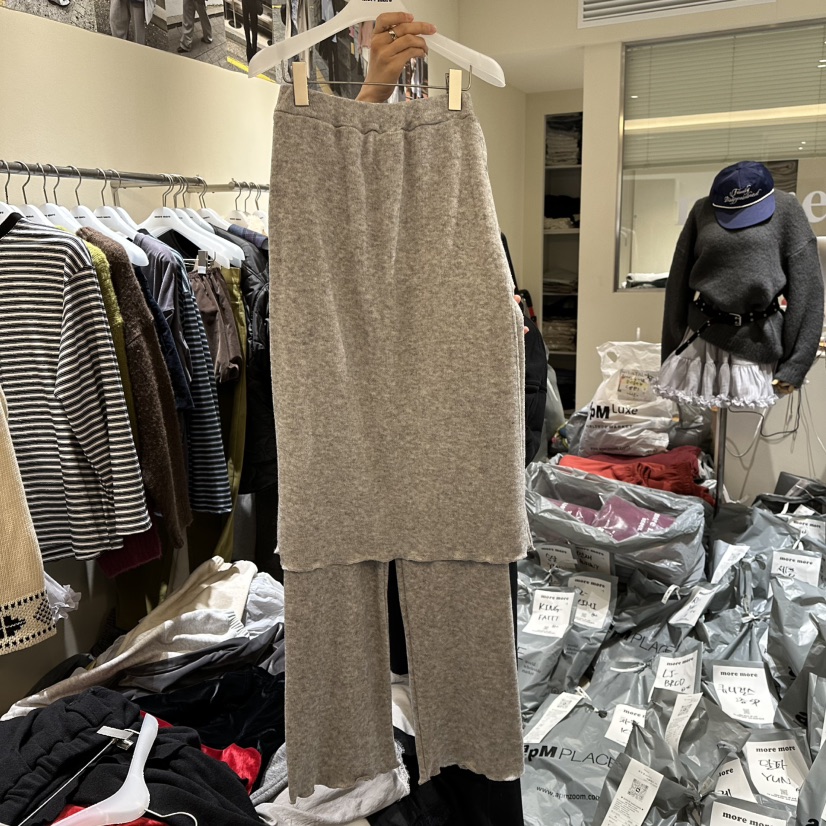 MOREMORE東大門㊣實拍女裝新品25秋冬熱賣職業休閑裙褲裹身裙more more裙褲圖色1