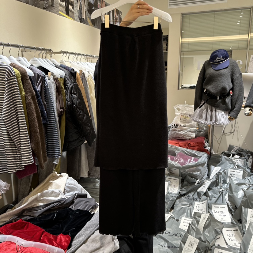 MOREMORE東大門㊣實拍女裝新品25秋冬熱賣職業休閑裙褲裹身裙more more裙褲圖色2