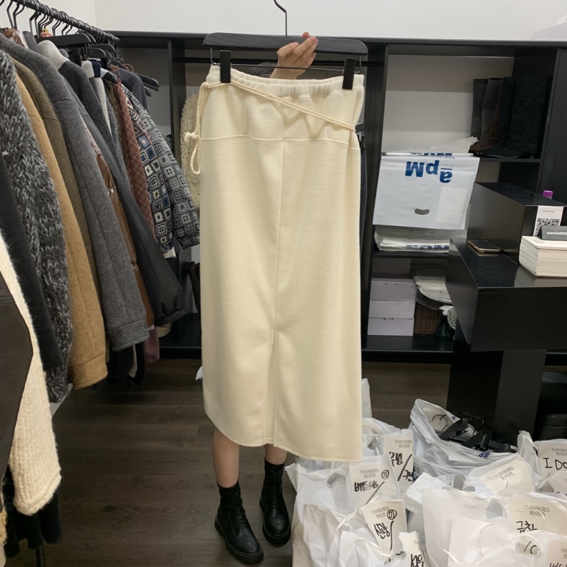 UNANSWERED-MYSTERY東大門㊣實拍女士新款職業長裙口袋含包UNANSWERED-MYSTERY長裙