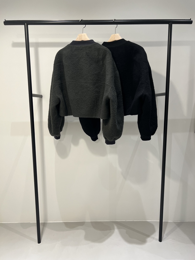 CLAFO韓國直郵㊣女士新品時尚推薦人氣25秋冬職業休閑夾克羊駝CLAFO夾克