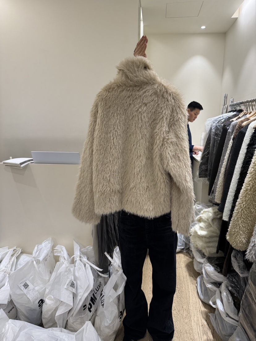 FLOWER-L東大門㊣代購女裝新款熱賣25秋冬推薦短款大衣毛皮FLOWER-L短款大衣