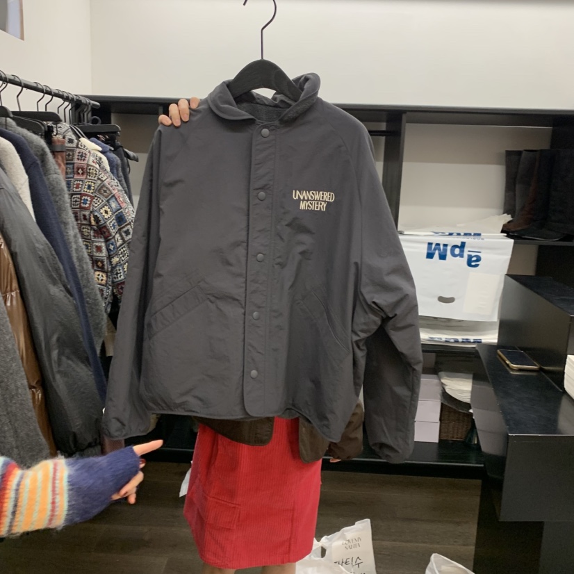 UNANSWERED-MYSTERY韓國直郵㊣女裝新品職業時尚夾克雙面抓絨UNANSWERED-MYSTERY夾克圖色1