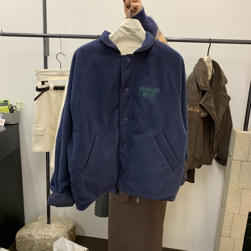 UNANSWERED-MYSTERY韓國直郵㊣女裝新品職業時尚夾克雙面抓絨UNANSWERED-MYSTERY夾克圖色2