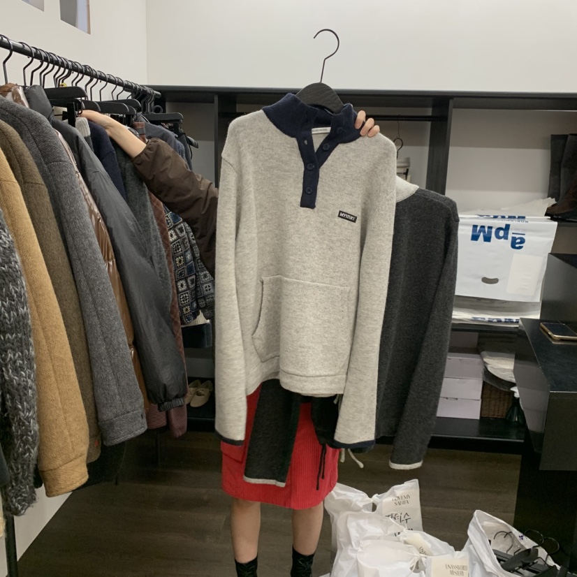 UNANSWERED-MYSTERY韓國直郵㊣女裝新款熱賣25秋冬衛衣拉鏈UNANSWERED-MYSTERY衛衣圖色2