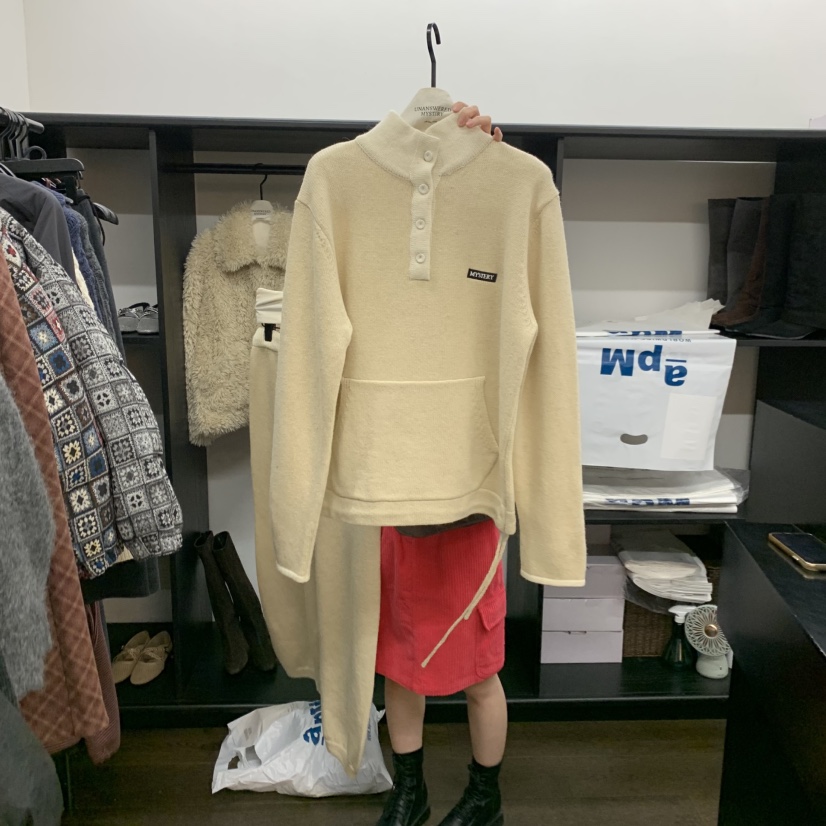 UNANSWERED-MYSTERY韓國直郵㊣女裝新款熱賣25秋冬衛衣拉鏈UNANSWERED-MYSTERY衛衣圖色4