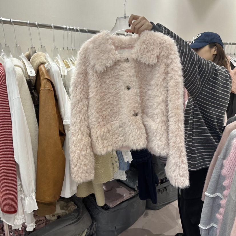 MIMME韓國代購㊣女士新款熱賣推薦職業25秋冬休閑短款大衣皮草MIMME短款大衣圖色2